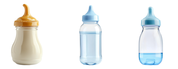 Baby bottle isolated on transparent background