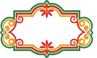 abstract floral frame