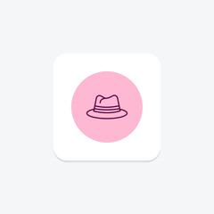Obraz premium Fedora, vector, pixel perfect, illustrator file