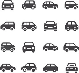 Cars icons set. Flat Various Car Icon Set 
