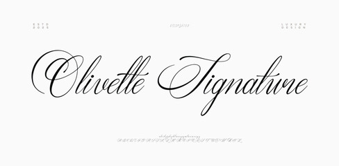 Signature Modern Branding Font. Elegant Script Signature Font for Wedding Invitations, Business Branding, and Fashion Projects . vector illustration 
