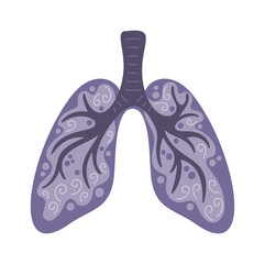 Unhealthy lungs human organ design