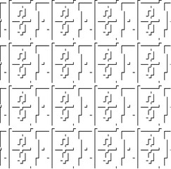 3d relief tiles.Vector pattern with symmetrical elements. Modern stylish abstract texture. Repeating tiles from striped elements. Black and white pattern.