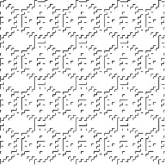 3d relief tiles.Vector pattern with symmetrical elements. Modern stylish abstract texture. Repeating tiles from striped elements. Black and white pattern.