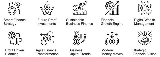 Business And Finance banner web icon vector illustration