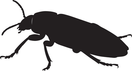 Meloidae Solid Vector Silhouette
