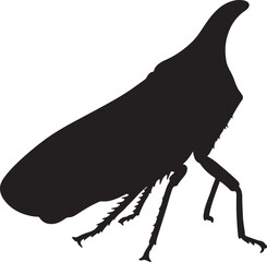 Membracid Solid Vector Silhouette
