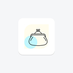 Coin Purse, vector, pixel perfect, illustrator file