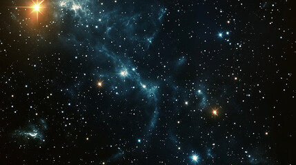 Fototapeta premium 幻想的な銀河と星雲の美しい宇宙背景イラスト