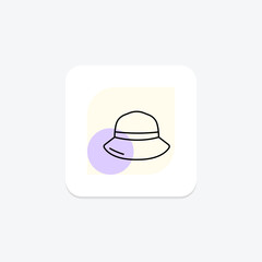 Bucket Hat, vector, pixel perfect, illustrator file