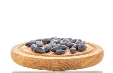 Sweet honeysuckle berries isolated on white background.	