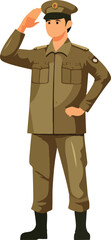 vector illustration of military soldier