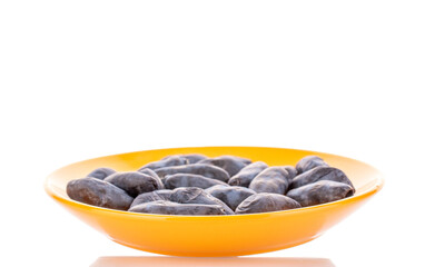 Sweet honeysuckle berries isolated on white background.	