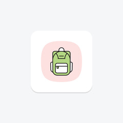 Backpack, vector, pixel perfect, illustrator file