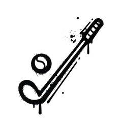 Graffiti Spray stick golf on isolated white background