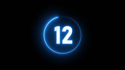 12 seconds countdown timer. 
