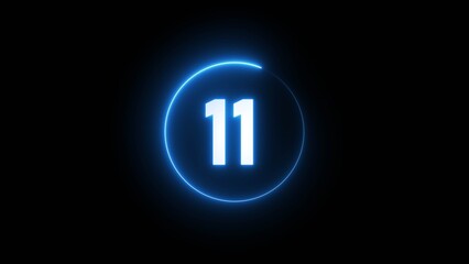 11 seconds countdown timer. 