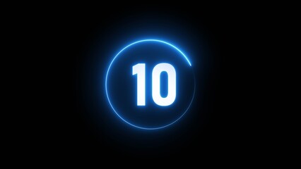 10 seconds countdown timer. 
