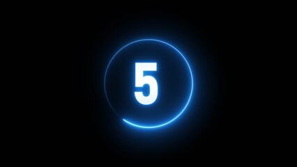 5 seconds countdown timer. 