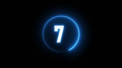 7 seconds countdown timer. 