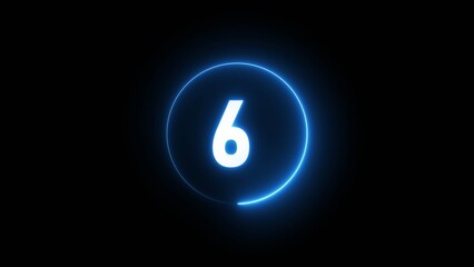 6 seconds countdown timer. 