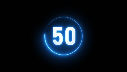 50 seconds countdown timer. 