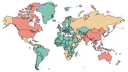 vector map of the world