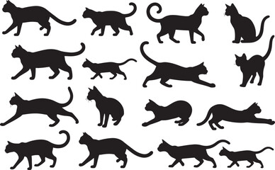 Siamese Cat Solid Vector Silhouette