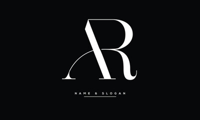 AR, RA, A, R Abstract Letters Logo Monogram
