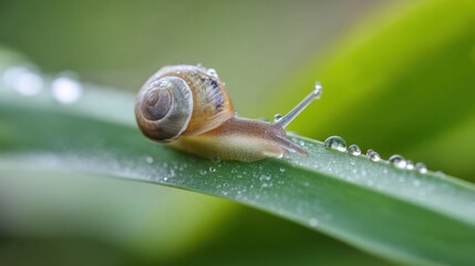 Extreme close-up of a snail.
