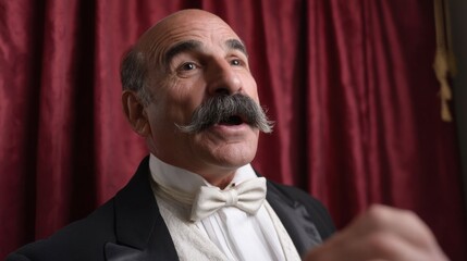 Italian opera singer performing.
