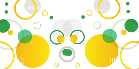 yellow and green circle banner background. Vector abstract graphic design banner pattern background template.eps10