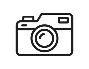 Photo camera icon line art style. Camera icon vector