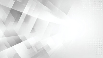 Modern Geometric White Background with Abstract Overlapping Shapes for Digital Design and Web Interface