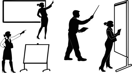 Teacher at Board – Silhouette Pack