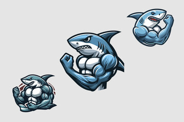 This is a vector image of a shark mascot suitable for use in logo designs for food, beverage, cracker, t-shirt, sticker, community, banner companies.