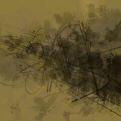 Abstract image for printing. Picture for modern interiors. The picture is painted by hand on a tablet.