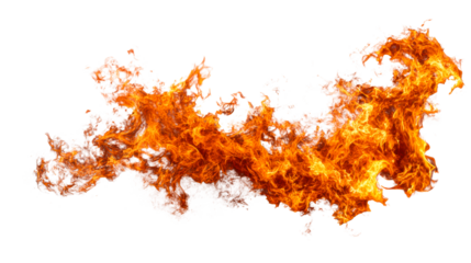 Vibrant flames dancing in a captivating display of fire