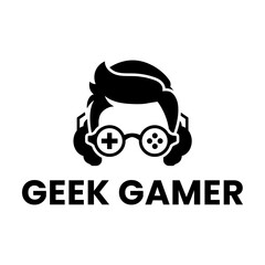 Gaming avatar with joystick and nerd glasses