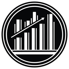 Obraz premium bar graph vector icon