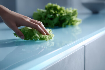 imagine kitchen countertops transformed into ultrabright interactive screens displaying recipes and nutritional