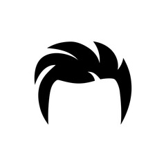Cartoon hairstyle icon for geek avatar character