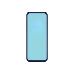 blank blue mobile screen 