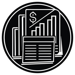 financial report vector icon