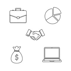 set of business icons