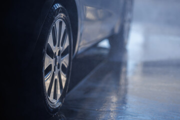 A self-service car wash where you can easily clean your vehicle using high-pressure water jets and...