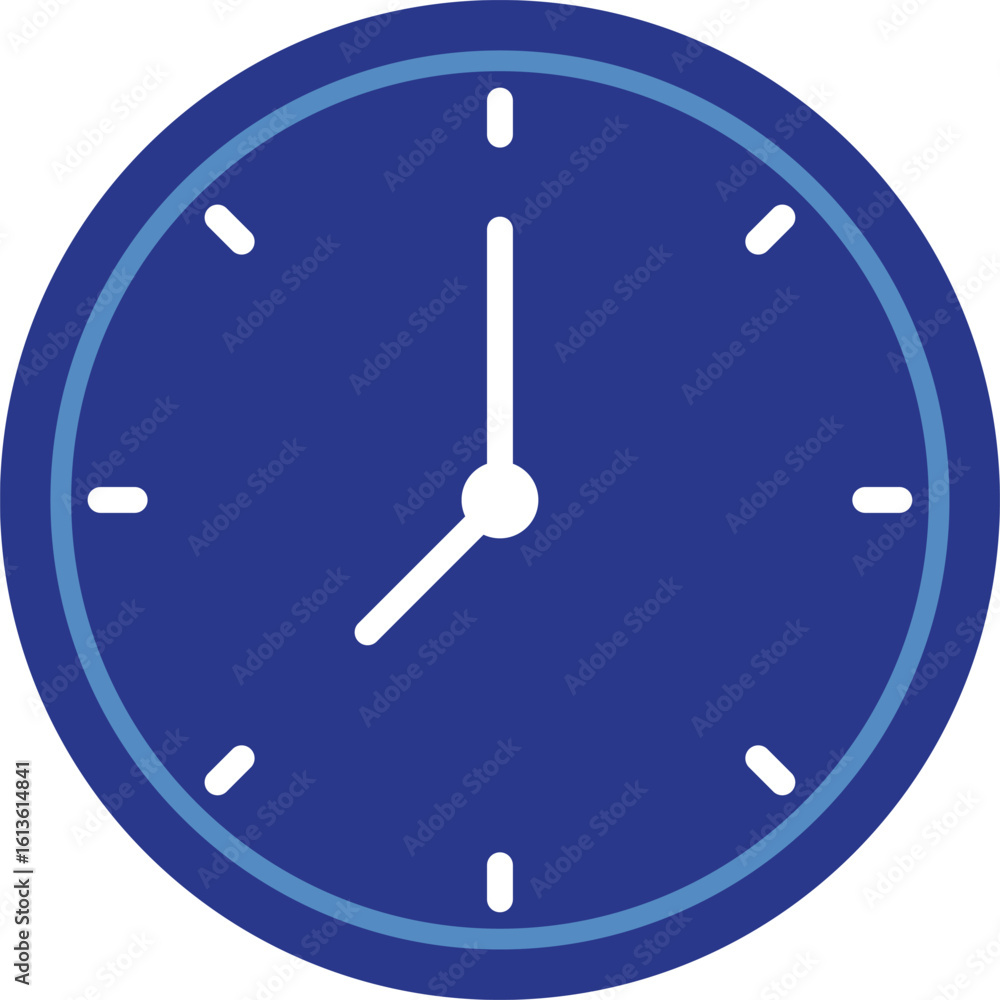 Poster clock icon isolated on white background. clock icon in flat style. business watch. vector design ele