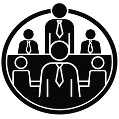 planning meeting vector icon