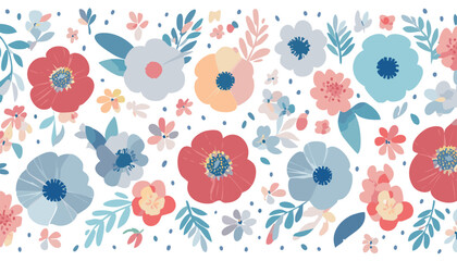 Abstract flower vector illustration banner 