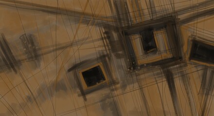 Abstract image for printing. Picture for modern interiors. The picture is painted by hand on a tablet.